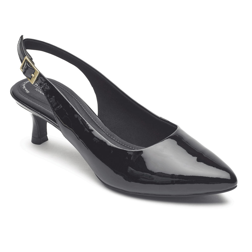 Scarpins Rockport Mulher Pretas - Total Motion Kaiya Slingback - 74520MLXW